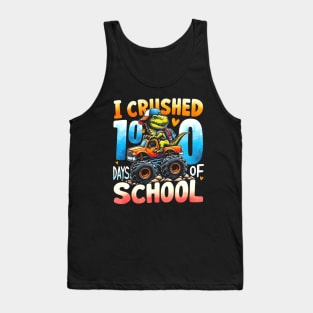 I Crushed 100 Days Of School Dinosaur Back To School Tank Top